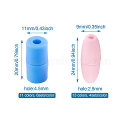 プラスチック離脱クラスプ  プラスチックストラップ安全分離ポップバレルコネクター付き  ミックスカラー  24x9mm  穴：2.5mm&nbsp;KY-TA0001-11