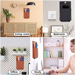 2Pcs 2 Colors PU Leather Hanging Storage Bag&nbsp;AJEW-CL0005-76