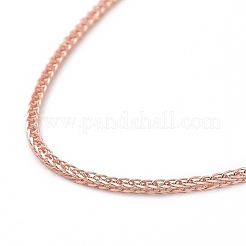 925 Sterling Silver Wheat Chains Necklace for Women&nbsp;STER-I021-02C-RG