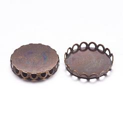 Brass Lace Edge Bezel Cups&nbsp;KK-C1764-5-AB