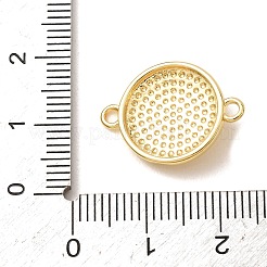 真鍮製コネクタチャーム  フラットラウンドい、幼子イエスのリンク付き  ゴールドカラー  14.5x20.5x4mm  穴：1.9mm&nbsp;KK-CBA0009-01G