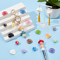 96Pcs 24 Styles Opaque & UV Plating Acrylic Beads&nbsp;SACR-PH0002-39