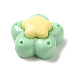 オペーク樹脂カボション  ジュエリー作りのための  花  11x11.5x6mm&nbsp;LS-RESI-C036-04B