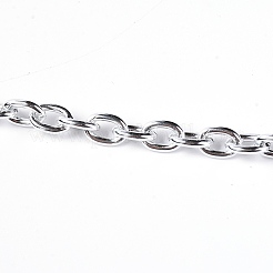 アルミカーブチェーン  溶接されていない  プラチナ  リンク：10x7x2mm  3 M /袋&nbsp;CHA-WH0003-04P