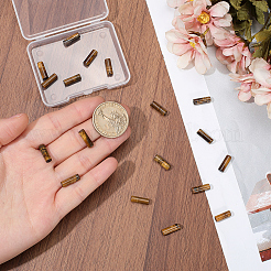 天然タイガーアイストーンビーズ1連  チューブ  ゴールデンロッド  13x4~5mm  穴：1mm  約27~30個/連  15.3インチ&nbsp;G-PA0002-30