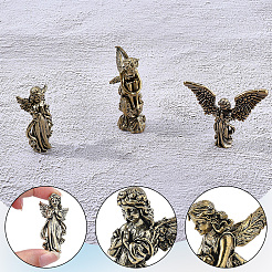 3Pcs 3 Styles Brass Angel Display Decorations&nbsp;DJEW-SP0001-48