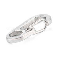 Non-Tarnish 304 Stainless Steel Push Gate Snap Keychain Clasp Findings&nbsp;STAS-C024-13P