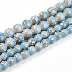 Baking Paint Glass Beads Strands&nbsp;DGLA-N008-10mm-06