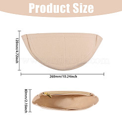 Half Round Felt Purse Organizer Insert&nbsp;AJEW-WH0434-15B-01