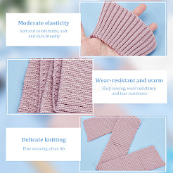 95% Cotton & 5% Spandex Fiber Ribbing Fabric for Cuffs&nbsp;OCOR-WH0082-148D