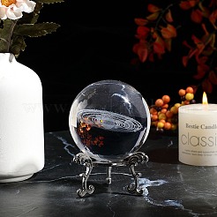 Glass Crystal Ball Diaplay Decoration&nbsp;DJEW-CN0001-35C