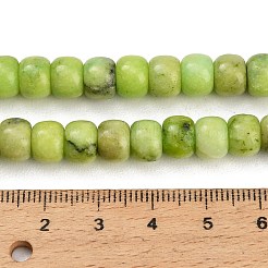 染め加工天然石ホワイトジェイドビーズ連売り  バレル  黄緑  8x6mm  穴：0.9mm  約66~68個/連  15.55~15.75''（39.5~40センチメートル）&nbsp;GG-CBAA20A-01A-06