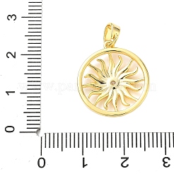 Brass Micro Pave Cubic Zirconia Pendants&nbsp;KK-F914-02B-G
