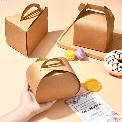 40Pcs 4 Styles Kraft Paper Hand-held Cake Box&nbsp;CON-CJ0001-21