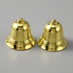 真鍮チャーム  ベルチャーム  ゴールドカラー  33x37.5mm  穴：3mm&nbsp;LS-FIND-WH0110-796