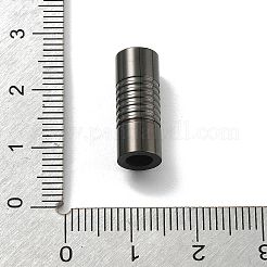 304ステンレススチール製マグネット留め具  コラム  イオンプレーティング（ip）  ガンメタ色  18x7mm  穴：4mm&nbsp;STAS-B082-02B-B