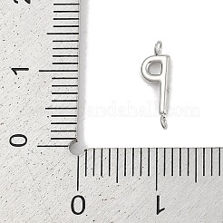 304 Stainless Steel Letter Connector Charms&nbsp;STAS-M108-01P-16