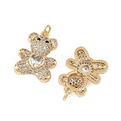SHEGRACE Brass Micro Pave Clear Cubic Zirconia Pendants&nbsp;XGRQ4N527-738G