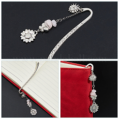 15Pcs 5 Styles Tibetan Style Alloy Bookmarks&nbsp;AJEW-HS00006