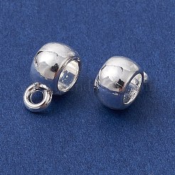 合金チューブベイル  長持ちメッキ  ループベイル  ロンデル  銀  9x4x6mm  穴：1.6mm  内径：4mm&nbsp;FIND-B029-31S