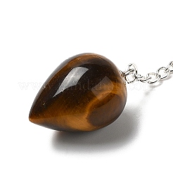 Natural Tiger Eye Dowsing Pendulums&nbsp;G-R492-01S-04