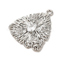 Rack Plating Brass Cubic Zirconia Pendants&nbsp;KK-M267-08P