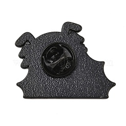 ハロウィンエナメルピン  バックパック用合金ラペルピンバック  クモ  25.5x31.5mm&nbsp;JEWB-I051-01EB-06