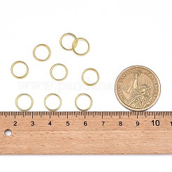 アイアンスプリットリング  ダブルループ丸カン  ニッケルフリー  ゴールドカラー  10x1.4mm  内径約8.6mm  約208個/50g&nbsp;X-JRD10MM-01G-NF