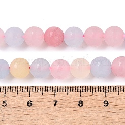 Frosted Natural White Jade Beads Strands&nbsp;G-T138-8mm-209A