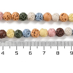合成溶岩石染色ビーズ連売り  ラウンド  ミックスカラー  6~6.5mm  穴：1mm  約63個/連  15.16''（38.5センチメートル）&nbsp;X-G-H311-08A-07
