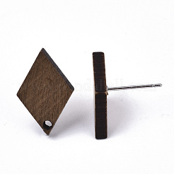 Walnut Wood Stud Earring Findings&nbsp;MAK-N033-005