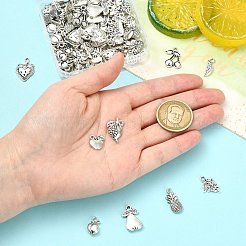 90Pcs 9 Styles Tibetan Style Alloy Pendants&nbsp;TIBEP-CJ0003-58