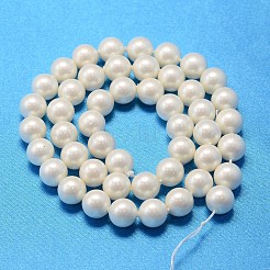 Round Shell Pearl Bead Strands&nbsp;BSHE-L011-10mm-A013A