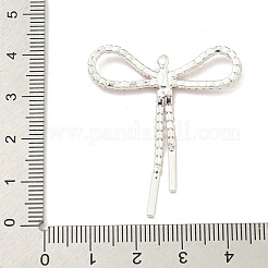 真鍮製ラインストーンペンダント  カドミウムフリー＆鉛フリー  蝶結び  ライラック  40x34.5x3mm  穴：1.6mm&nbsp;KK-I715-14S-05