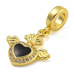 Rack Plating Brass Enamel European Dangle Charms&nbsp;KK-I718-26G