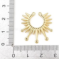 Brass Micro Pave Clear Cubic Zirconia Connector Charms&nbsp;CU-CBAD306-23G