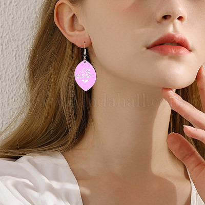 DIY Sublimation Blank Earring Making Kit&nbsp;DIY-SW0001-14-1
