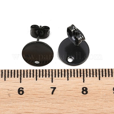 Ion Plating(IP) 304 Stainless Steel Stud Earring Findings&nbsp;STAS-P198-25-10mm-B-1