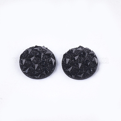 樹脂カボション  半円  ブラック  12x3~3.5mm&nbsp;X-CRES-T012-01J-1
