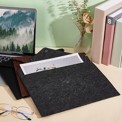 AHADEMAKER 3Pcs 3 Colors Felt File Stationery Storage Pockets&nbsp;OFST-GA0001-02A-1