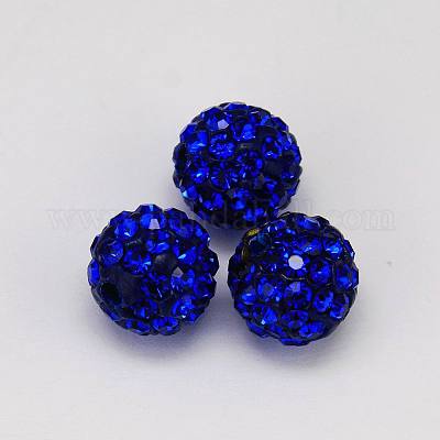 Polymer Clay Rhinestone Beads&nbsp;RB-H258-HD10mm-206-1