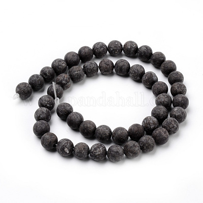 Natural Snowflake Obsidian Beads Strands&nbsp;G-Q462-72-8mm-1