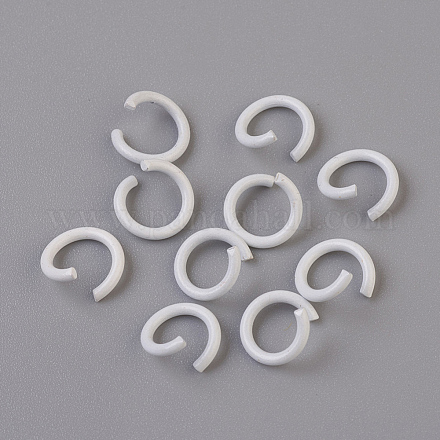 Spray Painted Iron Open Jump Rings IFIN-F149-F01-1