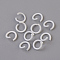 Spray Painted Iron Open Jump Rings, Round, White, 17 Gauge, 8~8.5x1.2mm, Inner Diameter: 5~6mm