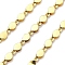Brass Leaf Link Chains, Soldered, Cadmium Free & Nickel Free & Lead Free, with Spool, Golden, 9x4x2.5mm, about 32.81 Feet(10m)/Roll