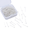 Iron Eye Pin, Silver, 24x0.7mm, Hole: 2mm, about 450pcs