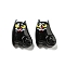 Halloween Theme Resin Decoden Cabochons, Black, Cat Shape, 13.5x11x6mm