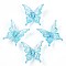 Transparent Acrylic Beads, Butterfly, AB Color Plated, Deep Sky Blue, 25x25x8.5mm, Hole: 1.5mm, about 580pcs/500g
