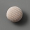 1-Hole Aluminum Buttons, with Polyester Covered, Clothes Coat Down Jacket Buckle, Platinum, PeachPuff, 10x6mm, Hole: 0.8mm