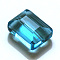 Imitation Austrian Crystal Beads, Grade AAA, K9 Glass, Faceted, Rectangle, Deep Sky Blue, 8x9.5x5mm, Hole: 0.9~1mm